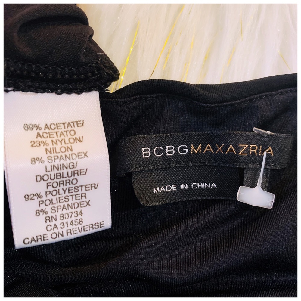 BCBG Black Rouched Mini Dress - Picture 7 of 7